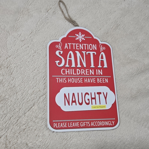 Attention Santa Holiday Changeable Sign Naughty or Nice NEW - Picture 5 of 10